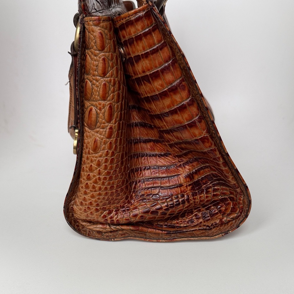 Brahmin Brown Crocodile-Embossed Handbag - Picture 9 of 15